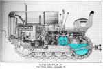 Cletrac A cutaway showing transmission oil levels